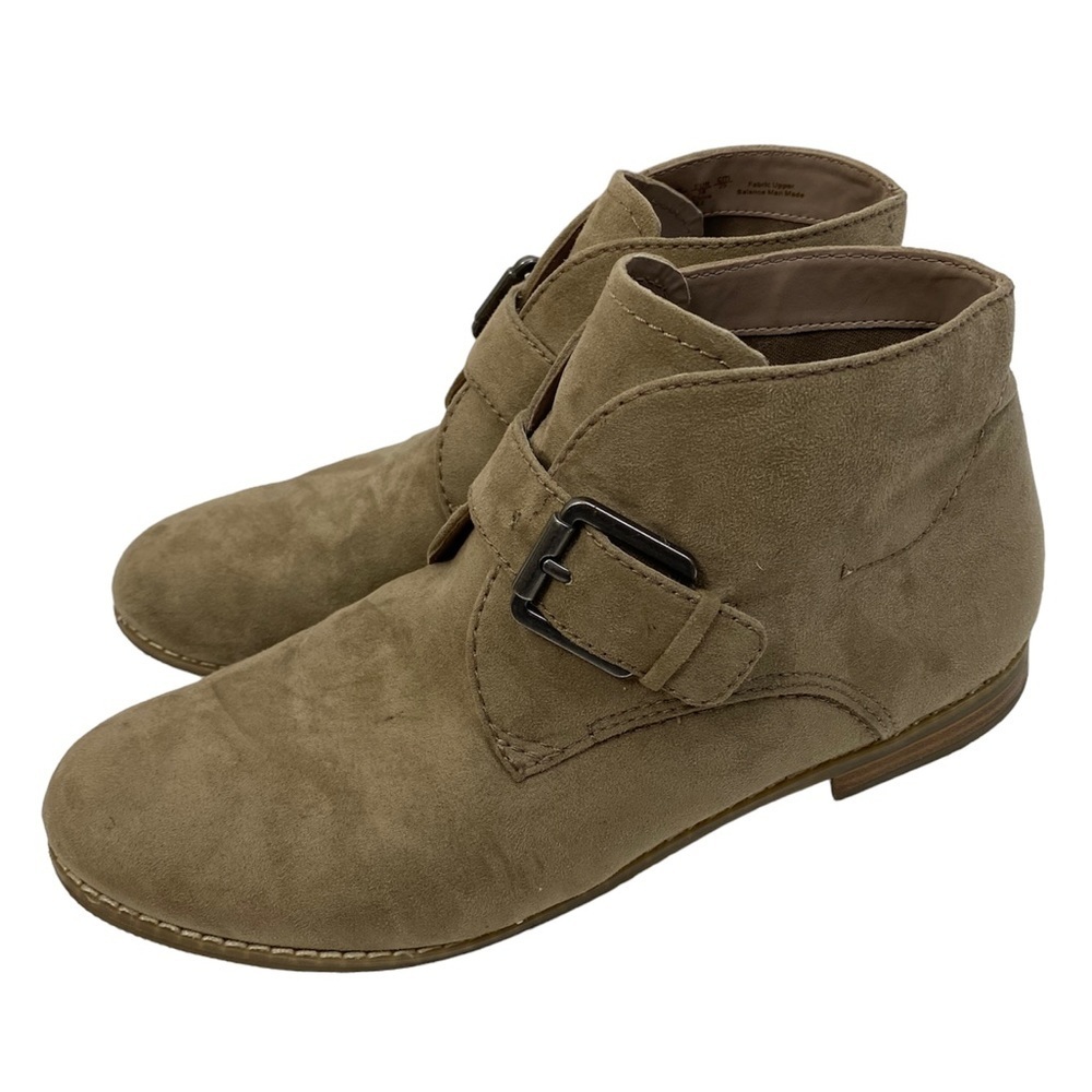 Franco Sarto Pledge Brown Ankle‎ Boot Fall Buckle Women’s size 8 M